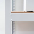48"W 5-Tier Heavy Duty Storage Rack for Industrial, 1Pack: White
