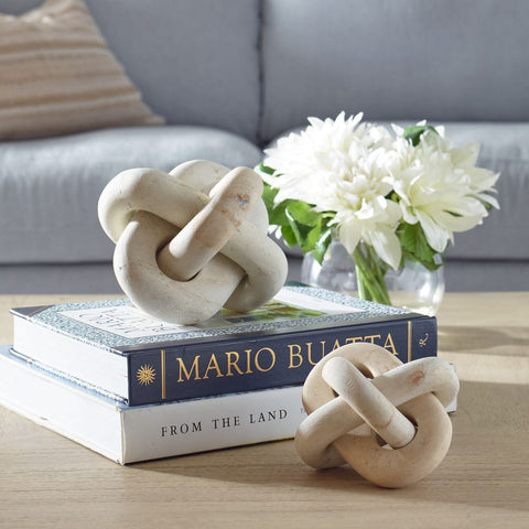 Limestone Link Outdoor Sculptures, S/2
