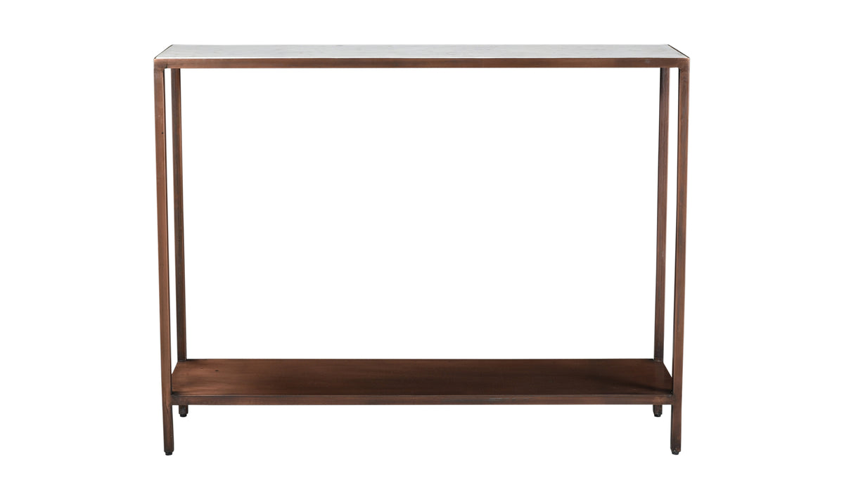 Bottego Console Table Antique Copper