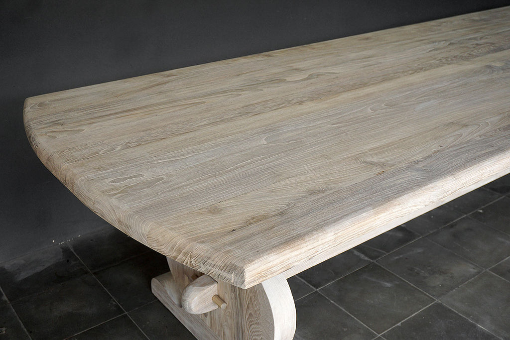 Baroque Style Teak Table – Reclaimed Weathered Teak