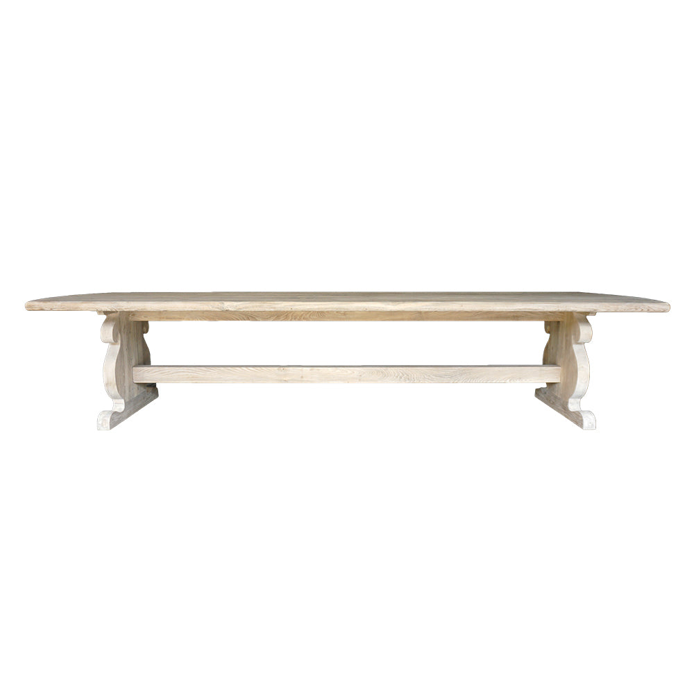 Baroque Style Teak Table – Reclaimed Weathered Teak