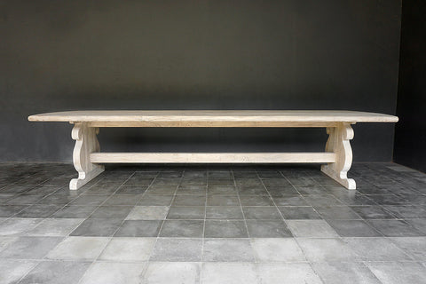 Baroque Style Teak Table – Reclaimed Weathered Teak