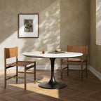 Powell Dining Table-White Marble