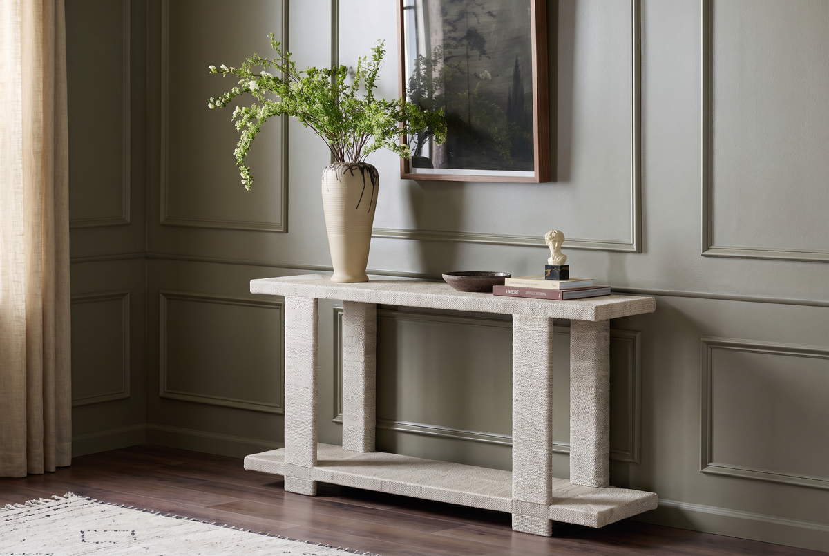 CLINT CONSOLE TABLE WHITE SAND