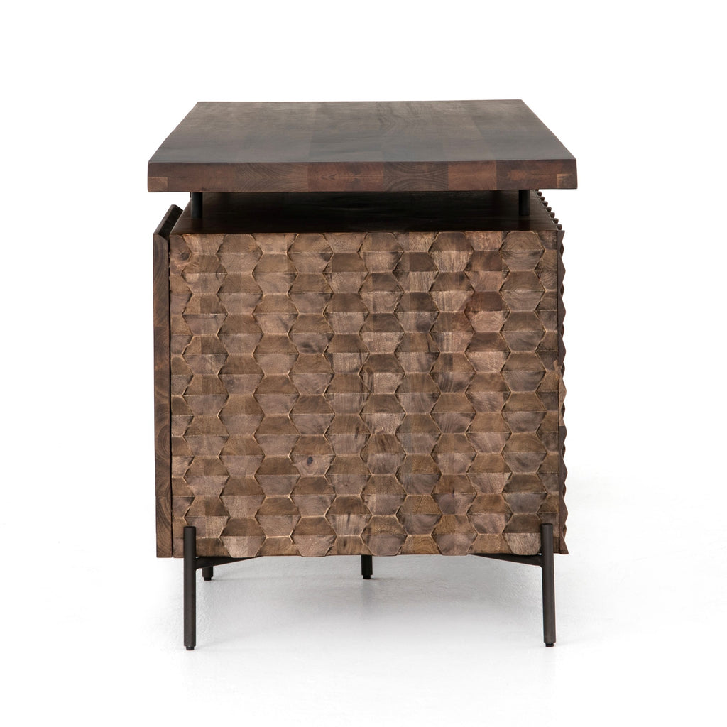 RAFFAEL DESK-ANTIQUE BROWN - Hedi's Furniture