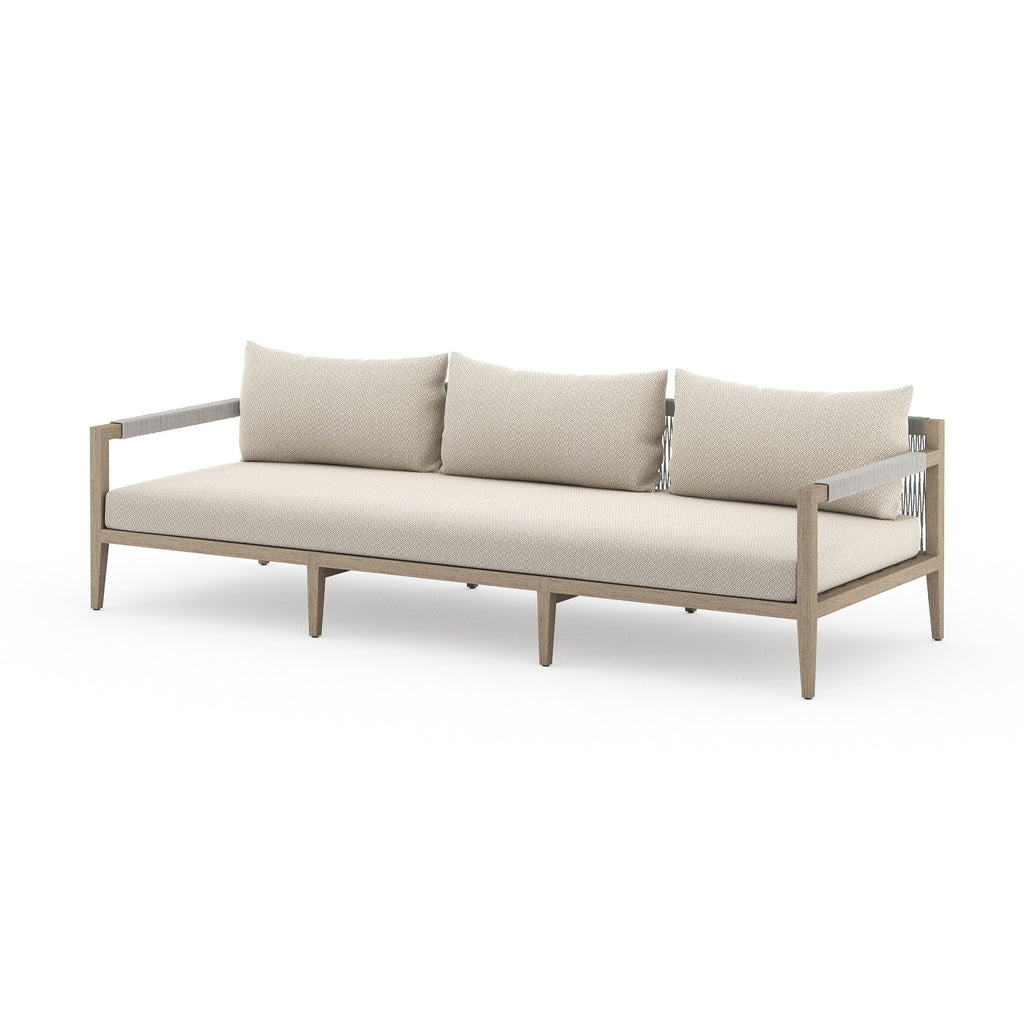 Sherwood Outdoor Sofa, Washed Brown
