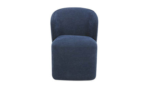 Larson Rolling Dining Chair Navy blue