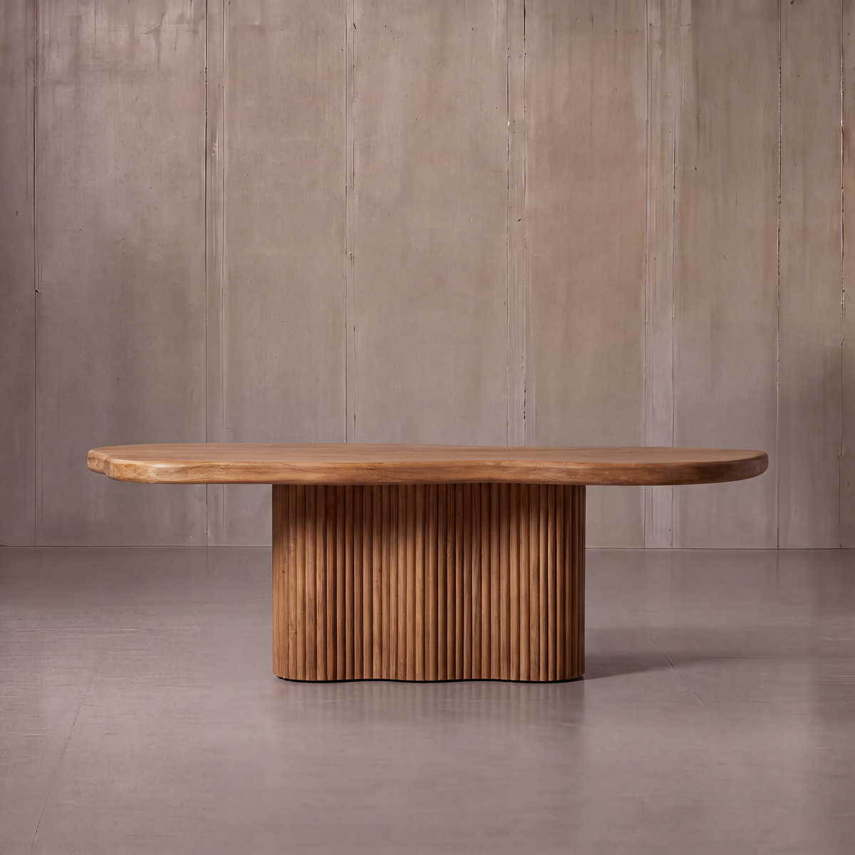 Alvaro Solid Wood Rectangle Dining Table - Golden Wheat