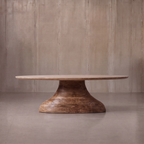 Amra Solid Wood Oval Dining Table - Sandstone Greige
