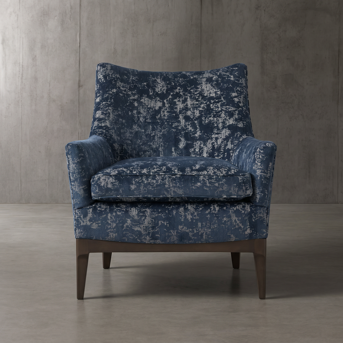 Ferguson Chair Peacock Chenille Walnut