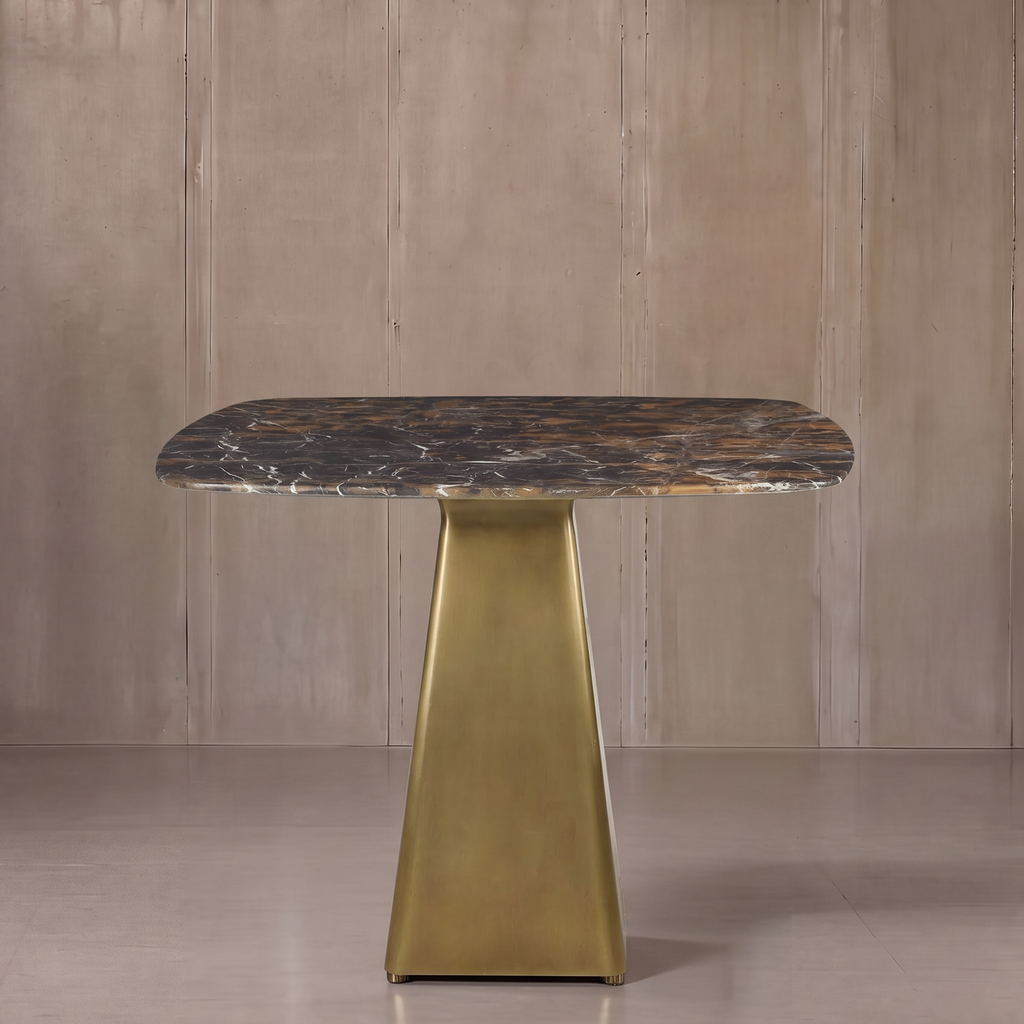Equilateral Bistro Table - Michelangelo/Brass, 2 CARTONS