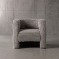 Teddy Plush Accent Chair - Granite