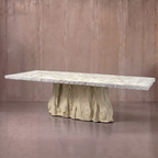 CAMILLA FOSSILIZED CLAM DINING TABLE, RECTANGULAR