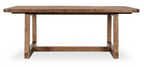 Lyra Pine Wood 80-110" Ext Dining Table Smoke Brown