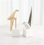 SITTING ORIGAMI BIRD-GOLD
