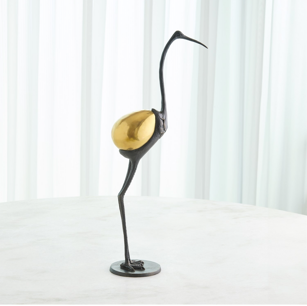PRECIOUS EGG SCULPTURE-BRASS