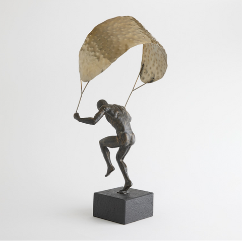 PARAGLIDING MAN-BRONZE