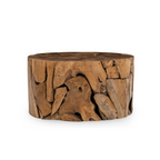Rhea Teak Wood 32" Round Coffee Table