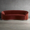 Turner Small Sofa in Paprika Velvet Upholstery - Hedi's Furniture