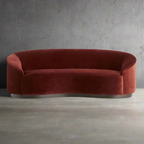 Turner Small Sofa in Paprika Velvet Upholstery - Hedi's Furniture