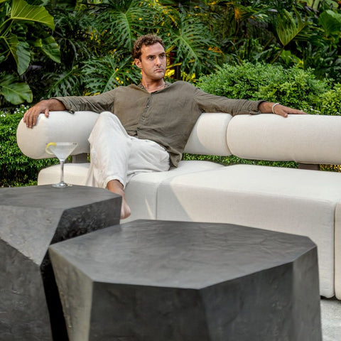 Bolster Back Outdoor Sofa, Corner