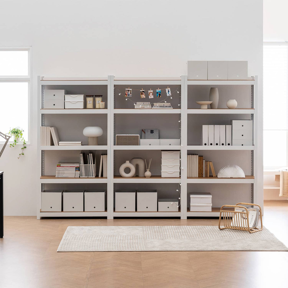 36"W 5-Tier Shelf for Closet, Pantry & Home Office, 1Pack: White