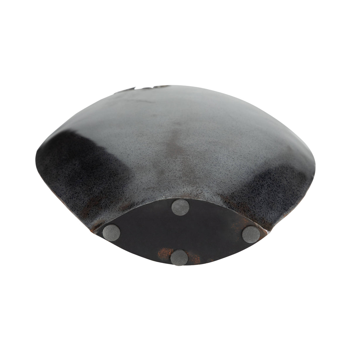 Decorative Vase - Black Metal Organic Edge Chipped, 14 in.