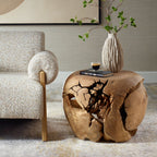 Sola Side Table, Bleached
