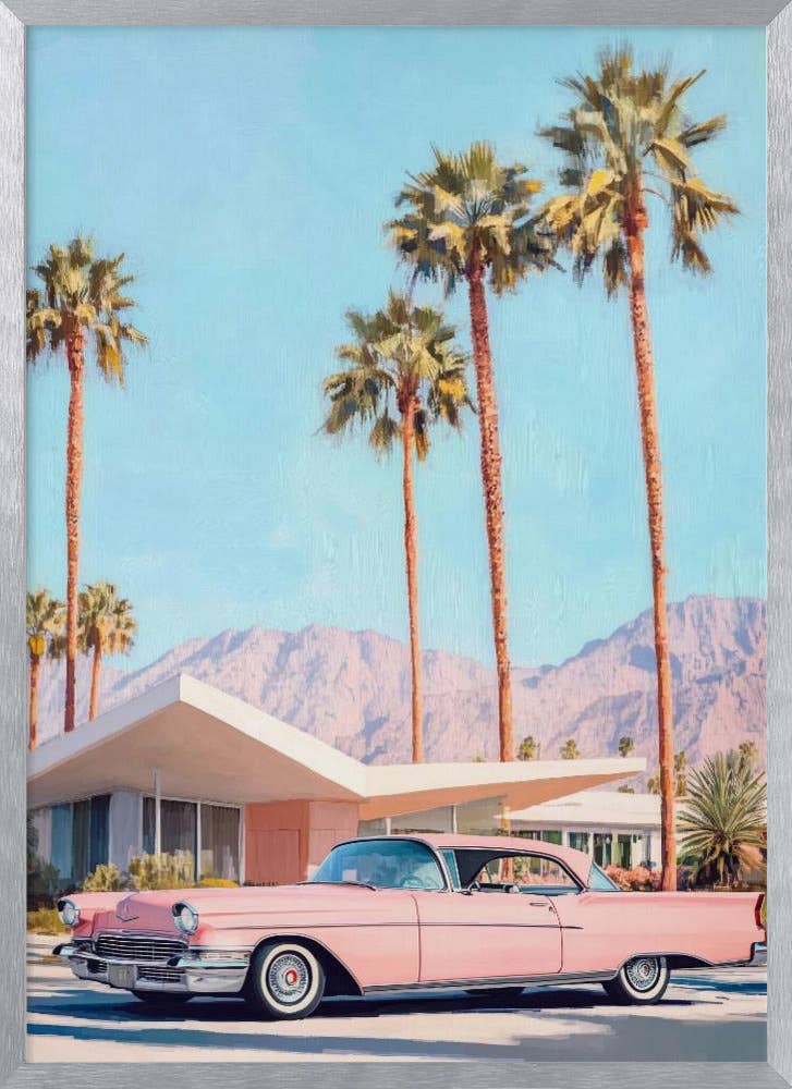 "California Vintage Car" Wall Art by Melloi Art Prints: Wrapped Canvas / 48"H x 36 "W
