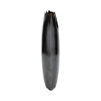 Decorative Vase - Black Metal Organic Edge Chipped, 14 in.