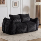 2-Seat Giant Faux Fur Bean Bag Couch ( 6 Colors) No Assembly: White