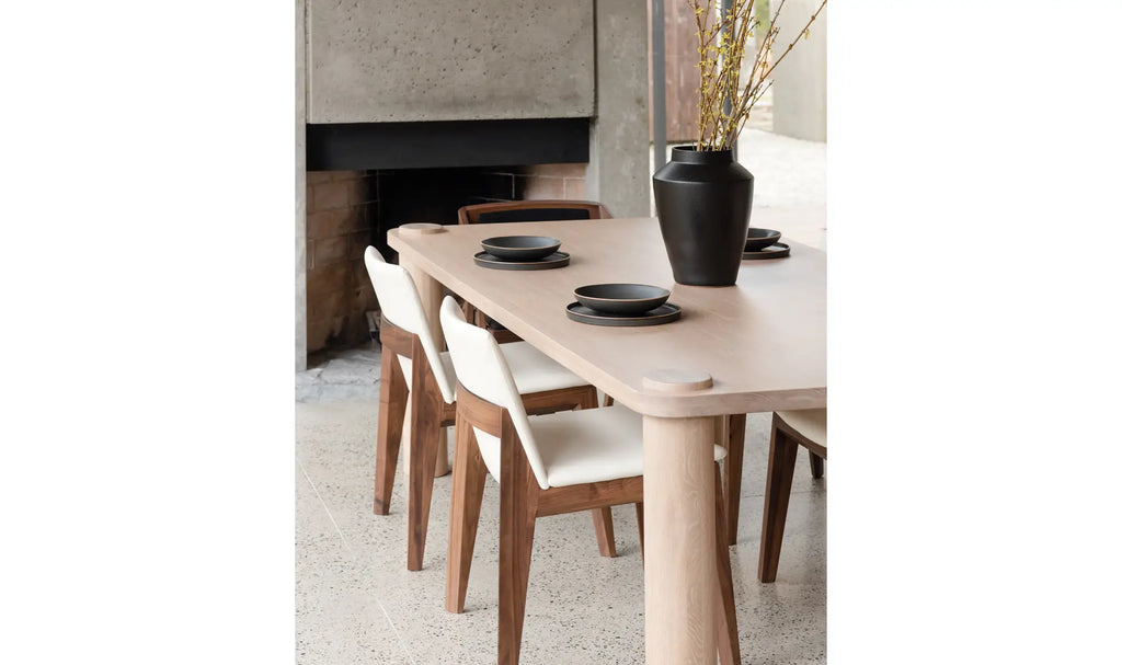 Deco Dining Chair Cream White PVC - Set Of Two