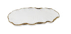 Tray New Bone China- Gold Scalloped Edge