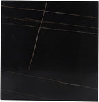 Bristol Sintered Stone Dining Table - Square Modern: Black / Black
