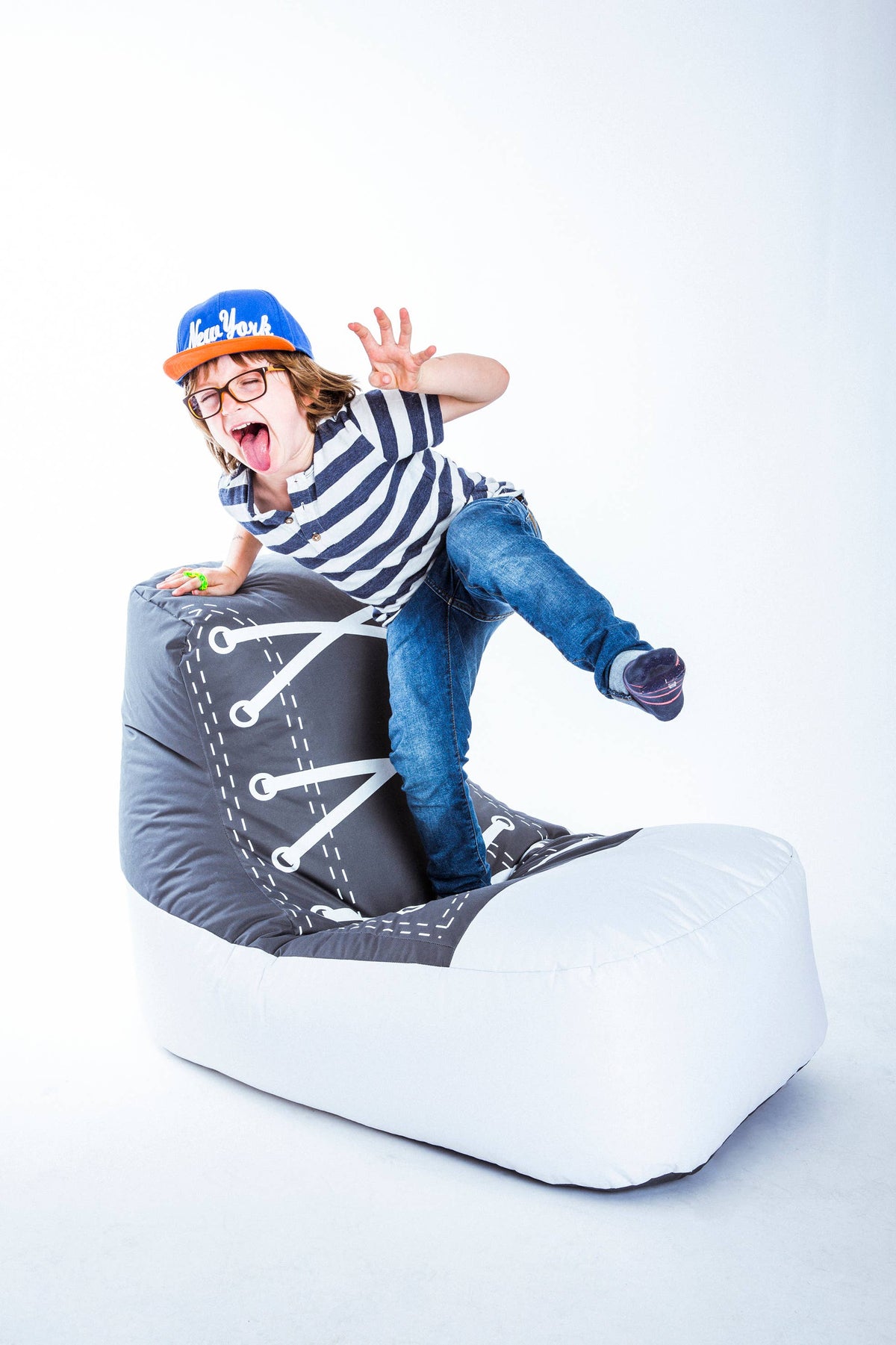Gouchee Chuck Brava Bean Bag Chair Gray