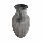 Black 15 in. Dolomite Amphora Weathered Vase