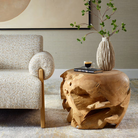 Sola Side Table, Bleached