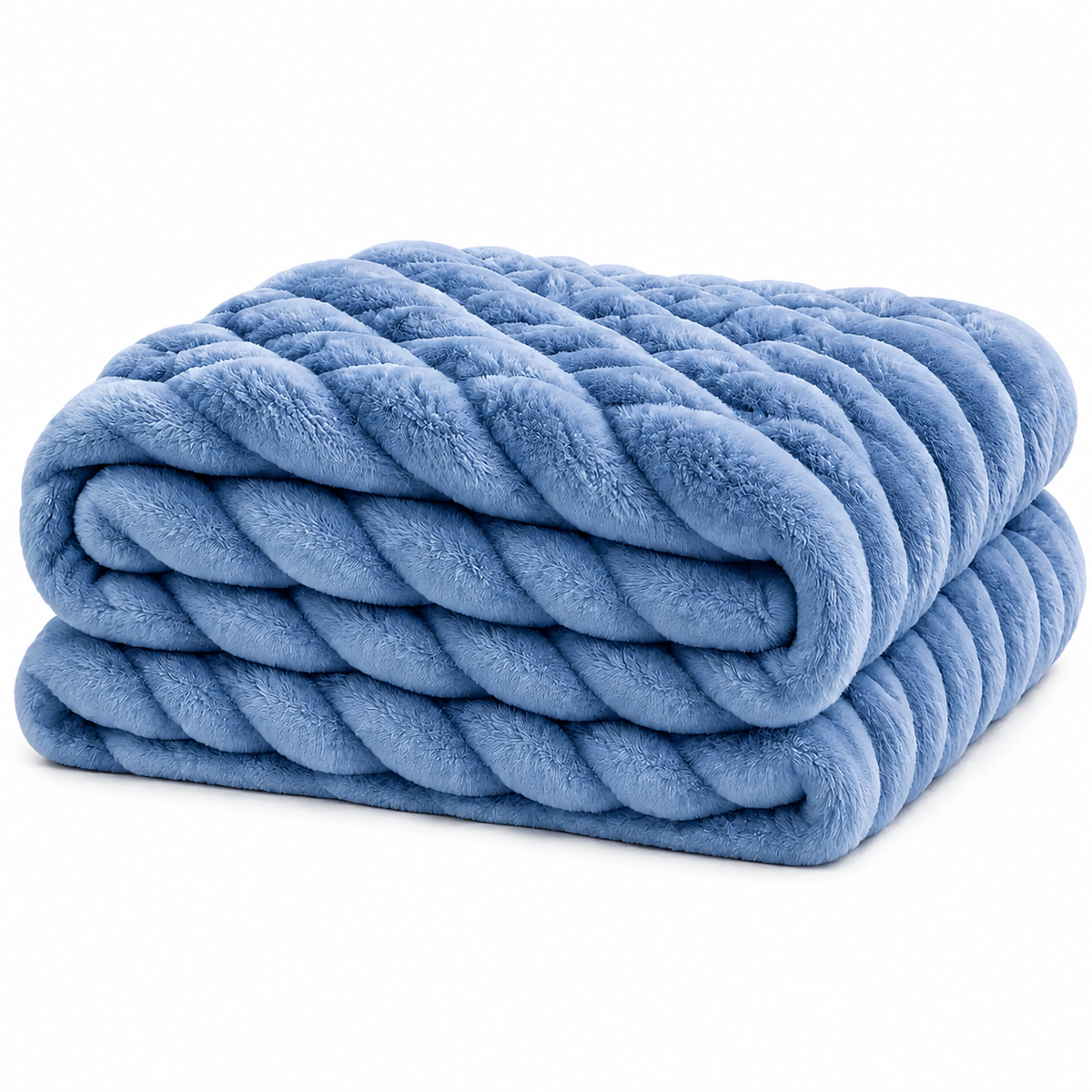 Luxe Double-Layer Faux Fur Throw Blanket – 50" x 60": Pink