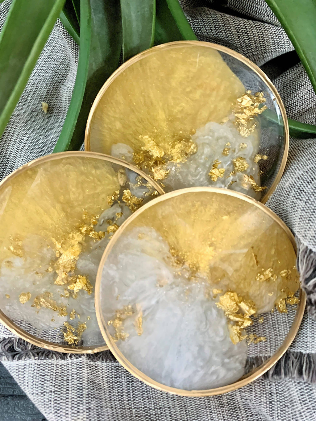 Perfectly Round Coasters: Olive