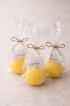 Realistic Lemon Scented Candle - bees/soya wax, cotton wick: Lemon pie