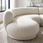 Close-up of Lake Chaise Sectional showing stain-resistant performance fabric's weave and subtle sheen in a modern living room.