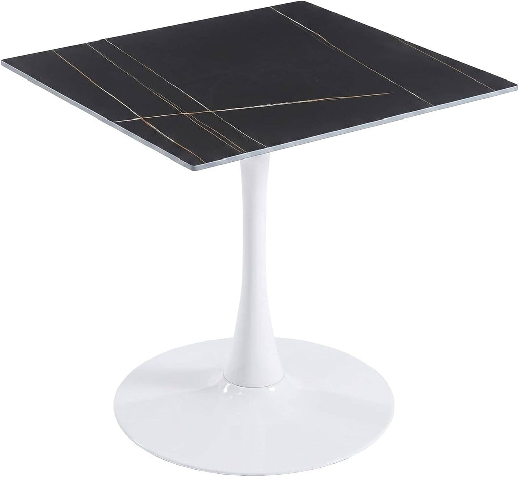 Bristol Sintered Stone Dining Table - Square Modern: Black / Black