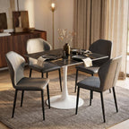 Bristol Sintered Stone Dining Table - Square Modern: Black / Black