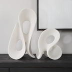 Silent Wave Outdoor Sculptures, S/2