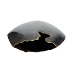 Decorative Vase - Black Metal Organic Edge Chipped, 14 in.