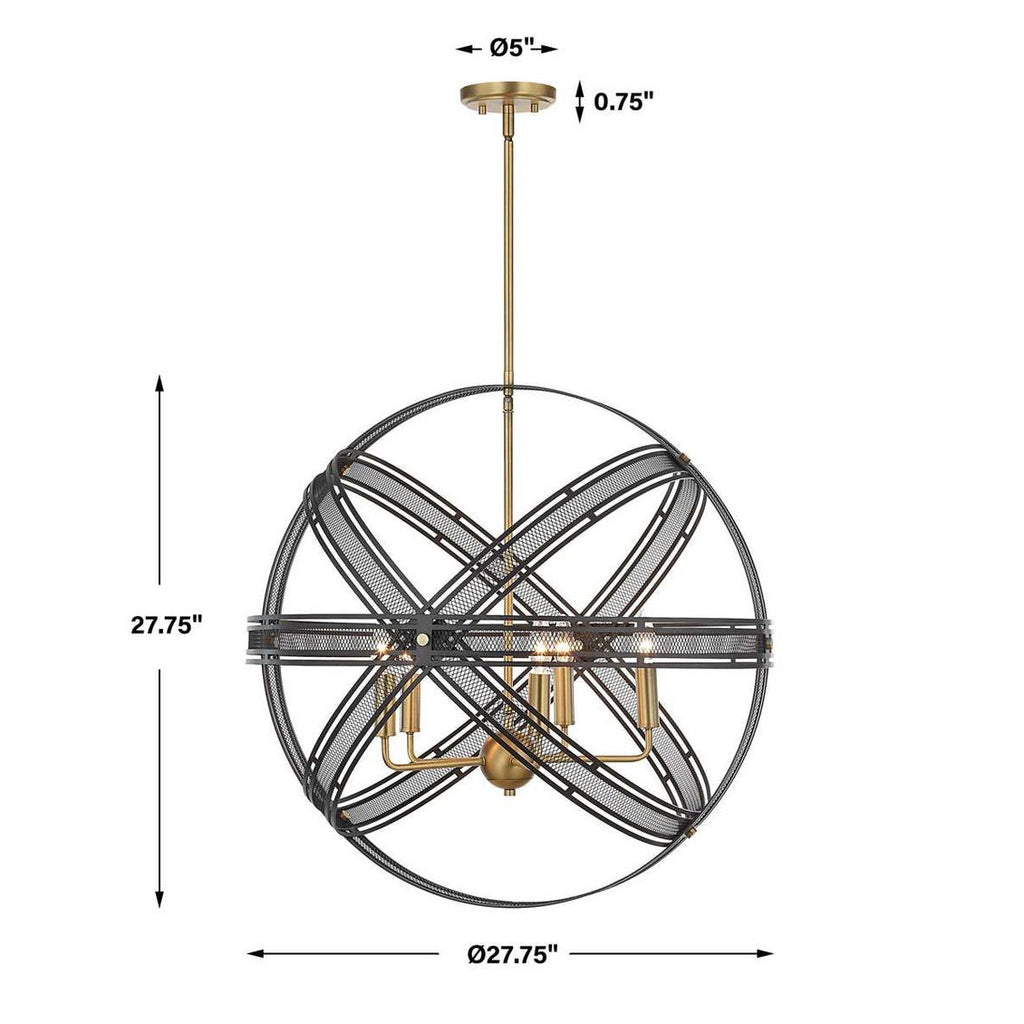 Spherical, 5 Lt Pendant