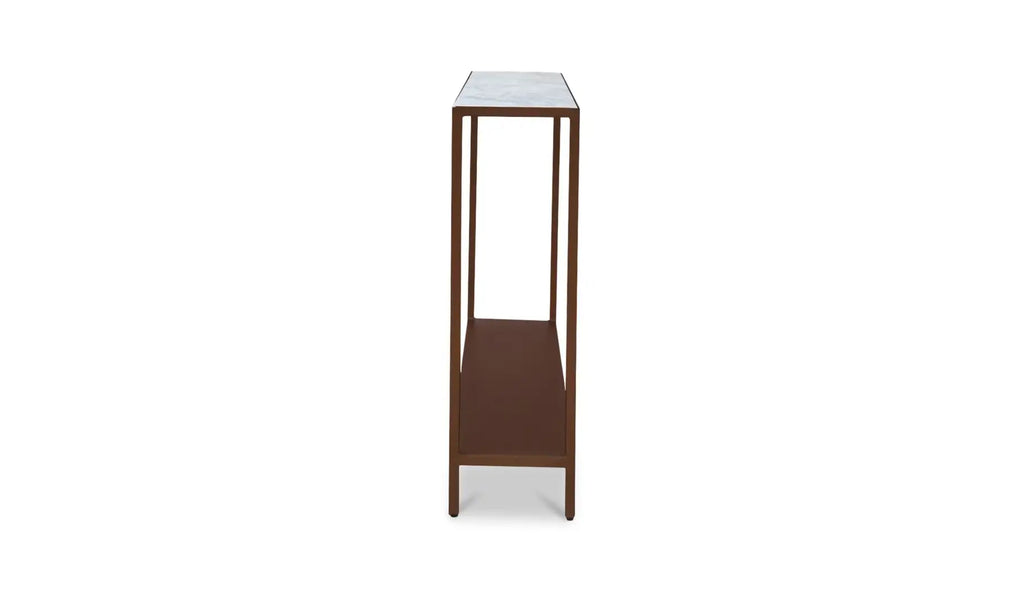 Bottego Console Table Antique Copper