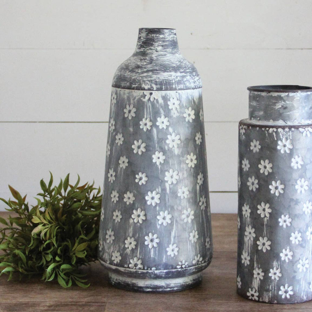 Cimarron Rustic Floral Metal Dried Florals Vase