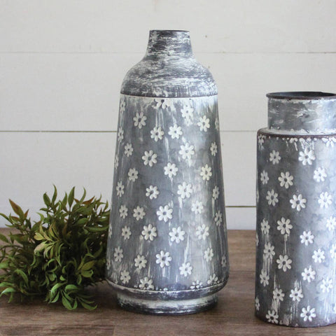 Cimarron Rustic Floral Metal Dried Florals Vase