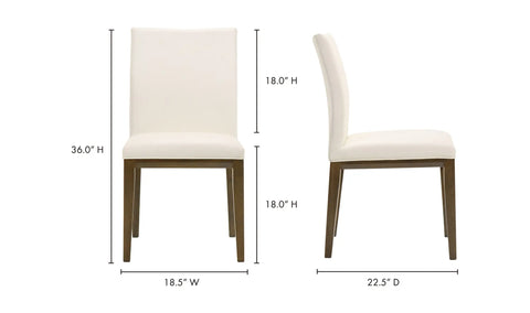 Frankie Dining Chair White - Set Of Two